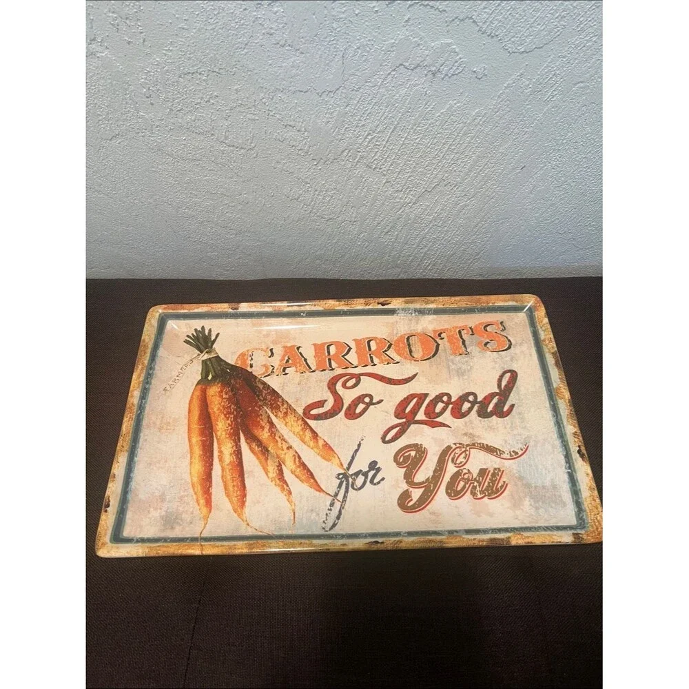 #2306* “9x13” So Good for You Carrots Decorative Tray - Orange